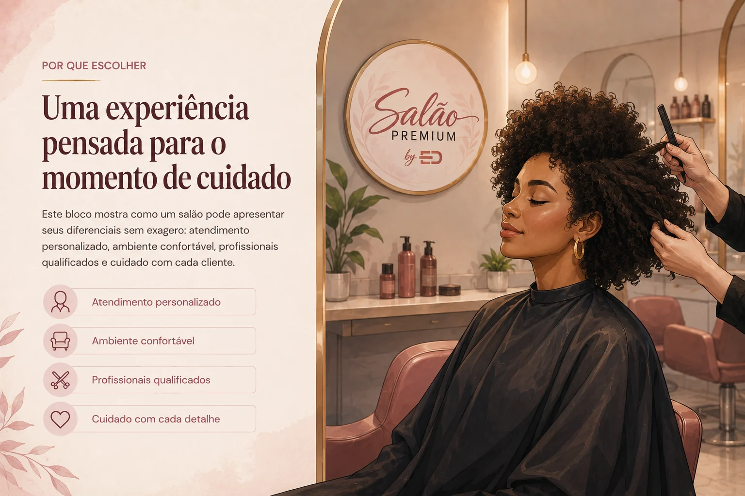 Área visual demonstrativa do Salão Premium
