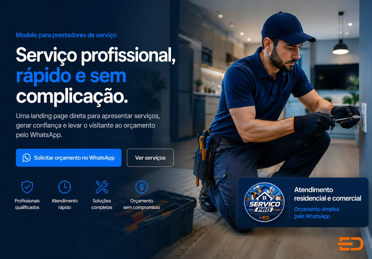 Identidade demonstrativa da Serviços Pro
